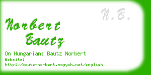 norbert bautz business card